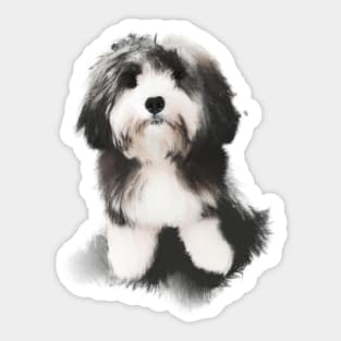 Cute Havanese Drawing Sticker